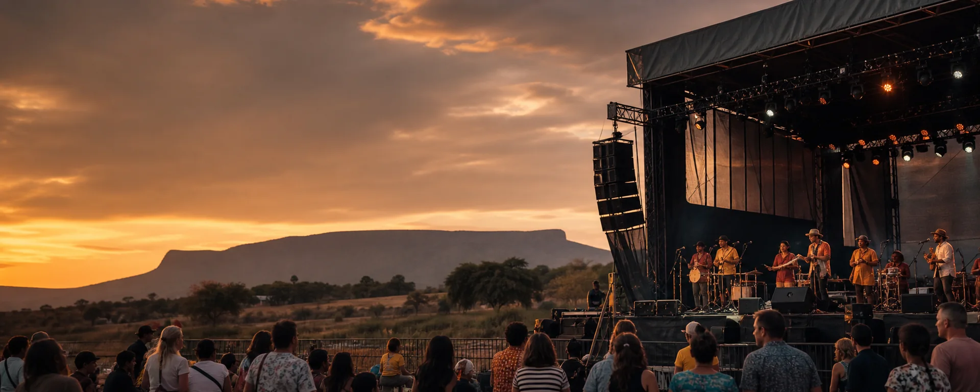 Conceito visual do Cariri Fest com artistas e público